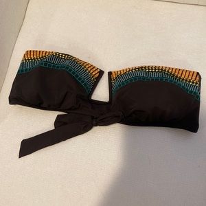 Nanette Lepore strapless bikini top. Multi color size large. Worn once